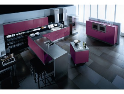 烤漆橱柜紫色高光系列
