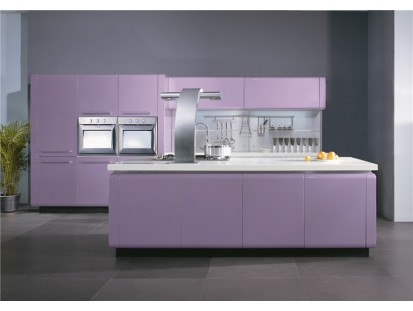 高贵淡雅紫色UV高光橱柜